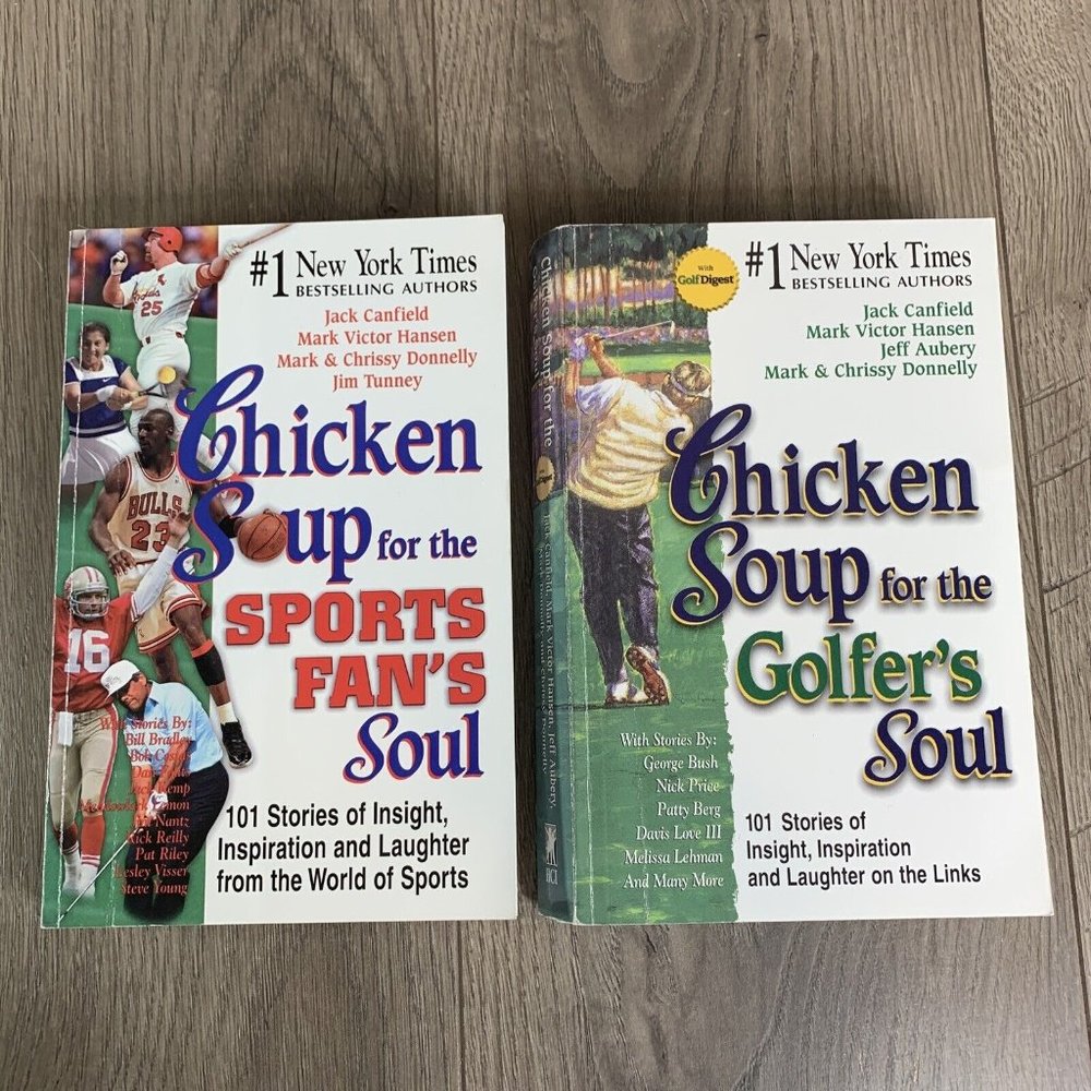 Chicken Soup Lot Of 2 For The Golf Lovers & Sports Fan’s Soul Jack Canfield
